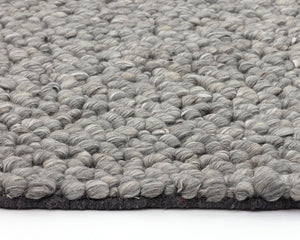 Sunpan Umea Hand-Woven Rug - Luxurious Artisanal Design with Eco-Friendly Wool for a Cozy Contemporary Home Silver