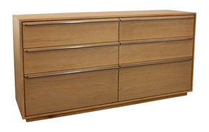 Homeroots 72" Brown Solid Wood Six Drawer Double Dresser  Solid Wood 555431