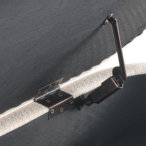 Homeroots 44" Stylish Beige And Brown Linen Upholstered Storage Bench With Flip Top For Neat Spaces   555443