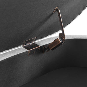 Homeroots 44" Stylish Gray And Brown Linen Upholstered Storage Bench With Flip Top For Elegant Organization   555445