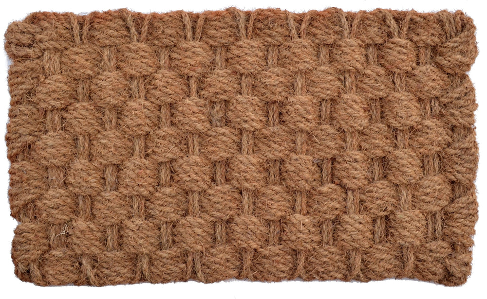 Homeroots 24" X 36" Brown Coir Weave Outdoor Door Mat   555448