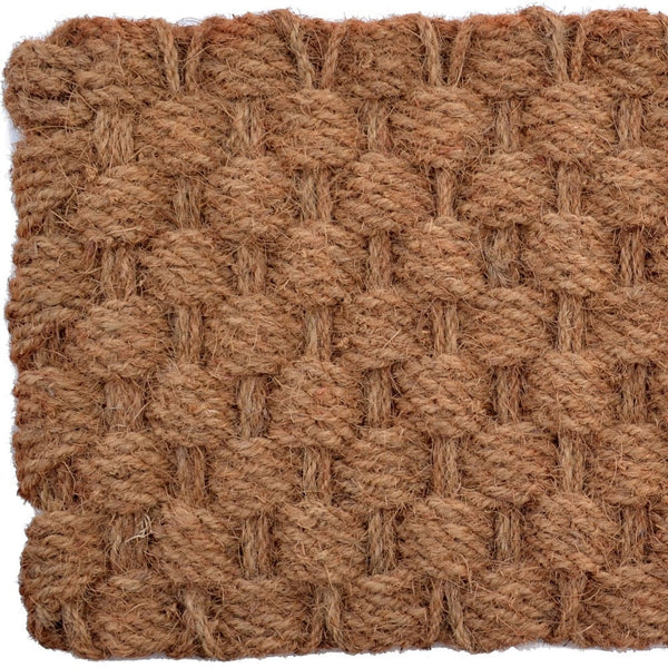 Homeroots 24" X 36" Brown Coir Weave Outdoor Door Mat   555448