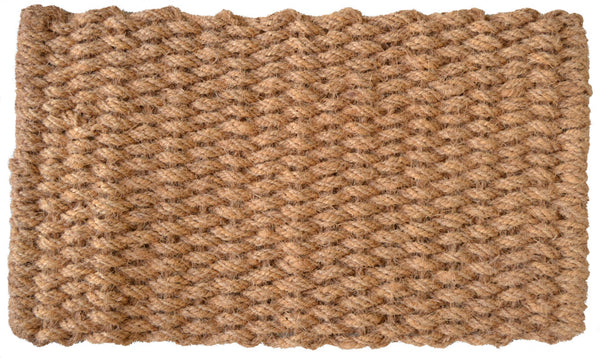 Homeroots 24" X 36" Brown Coir Weave Outdoor Door Mat   555450
