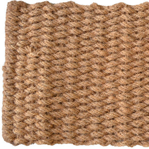 Homeroots 24" X 36" Brown Coir Weave Outdoor Door Mat   555450