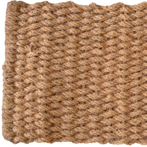 Homeroots 24" X 36" Brown Coir Weave Outdoor Door Mat   555450