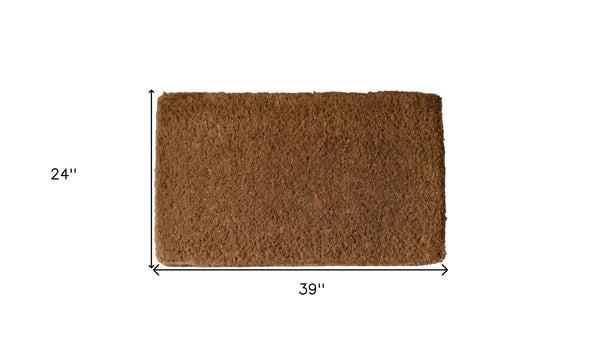 Homeroots 24" X 39" Brown Coir Outdoor Door Mat   555455