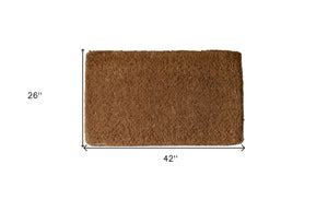 Homeroots 26" X 42" Brown Coir Outdoor Door Mat   555456