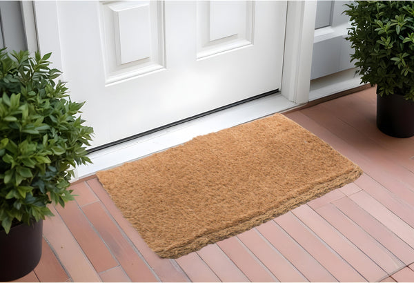Homeroots 36" X 60" Brown Coir Outdoor Door Mat   555459