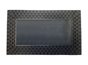 Homeroots 18" X 30" Brown And Black Rubber And Coir Spring Summer Outdoor Door Mat With Inserts   555507