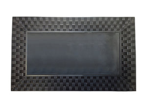 Homeroots 18" X 30" Brown Rubber And Coir Seasonal Outdoor Door Mat With Inserts   555508