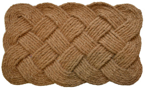 Homeroots 24" X 37" Brown Coir Weave Outdoor Door Mat   555567