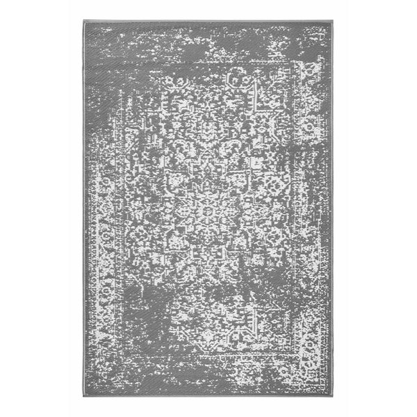 Homeroots 4' X 6' Gray Machine-braided Indoor Outdoor Area Rug - Stain Resistant & Uv Protected For Kids & Pets  Polypropylene 555577