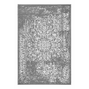 Homeroots 4' X 6' Gray Machine-braided Indoor Outdoor Area Rug - Stain Resistant & Uv Protected For Kids & Pets  Polypropylene 555577