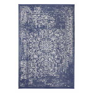 HomeRoots 4' X 6' Navy Blue Indoor/Outdoor Area Rug - Durable, Reversible, Stain-Resistant for High-Traffic Spaces 555578
