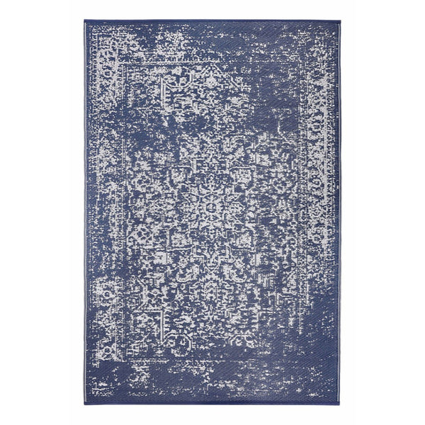 HomeRoots 4' X 6' Navy Blue Indoor/Outdoor Area Rug - Durable, Reversible, Stain-Resistant for High-Traffic Spaces 555578
