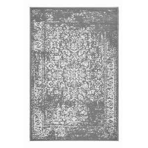 HomeRoots 5' X 8' Gray Machine-Braided Area Rug - Durable, Distressed Design with UV Protection for Every Home 555579