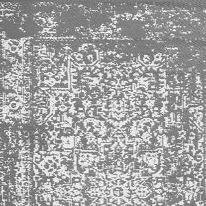 Homeroots 5' X 8' Gray Machine Braided Distressed Area Rug With Uv Protection - Stain Resistant & Stylish!  Polypropylene 555579