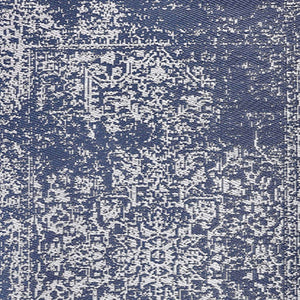 Homeroots 5' X 8' Navy Blue Distressed Area Rug – Stylish, Stain Resistant, Uv Protected For Homes With Kids & Pets  Polypropylene 555580