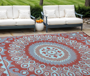 Homeroots 6' Brown Floral Distressed Area Rug - Stylish, Stain-resistant & Uv Protected For Any Space  Polypropylene 555585