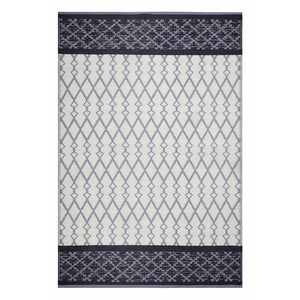 Homeroots 8' X 10' Gray Geometric Area Rug - Stylish, Stain-resistant, Indoor/Outdoor Design For Any Space  Polypropylene 555589