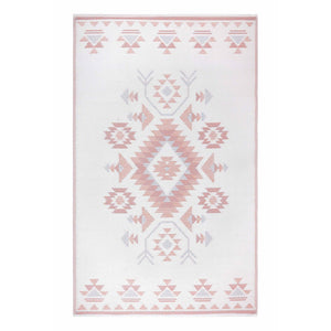 HomeRoots 4' Modern Orange Geometric Indoor/Outdoor Area Rug - Durable, Stain Resistant, Reversible Design! 555596