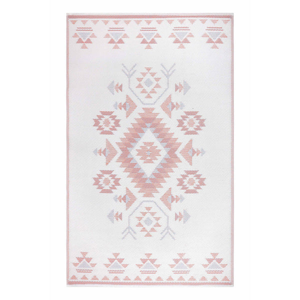 Homeroots 4' X 6' Orange Geometric Area Rug - Stylish, Stain-resistant Indoor/Outdoor Design For Any Space  Polypropylene 555596