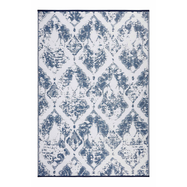 HomeRoots 4' X 6' Teal Blue Braided Area Rug - Durable, Stain & UV Resistant for Indoor/Outdoor Spaces! 555600