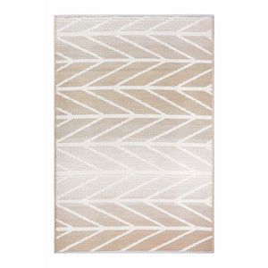 Homeroots 4' Taupe Geometric Area Rug - Distressed Indoor Outdoor Mat, Stain Resistant, Uv Protected Design!  Polypropylene 555603