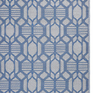 Homeroots 4' X 6' Blue Geometric Area Rug - Stain Resistant, Uv Protected, Perfect For Homes With Kids & Pets  Polypropylene 555606