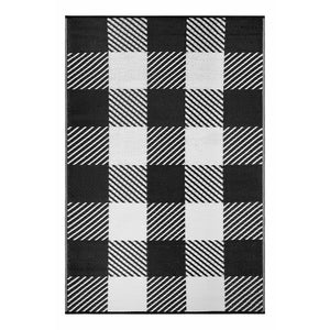 Homeroots 4' Black Geometric Area Rug - Stylish Indoor/Outdoor Braided Design With Stain Resistance & Uv Protection  Polypropylene 555610