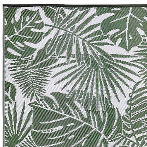 Homeroots 4' X 6' Green Floral Distressed Area Rug - Stain Resistant & Uv Protected For Kid-friendly Spaces!  Polypropylene 555615