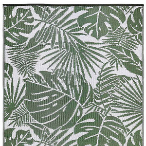 Homeroots 4' X 6' Green Floral Distressed Area Rug - Stain Resistant & Uv Protected For Kid-friendly Spaces!  Polypropylene 555615