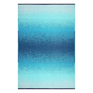 Homeroots 3' X 5' Teal Blue Distressed Area Rug - Stain Resistant, Uv Protected, Perfect For Indoor & Outdoor Use  Polypropylene 555618