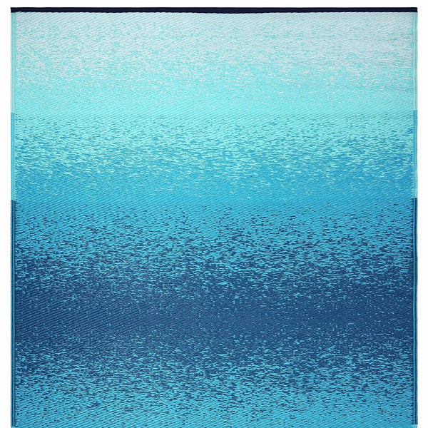 Homeroots 6' X 9' Teal Blue Machine-braided Distressed Area Rug - Uv Protection, Stain Resistant, Kid-friendly!  Polypropylene 555624