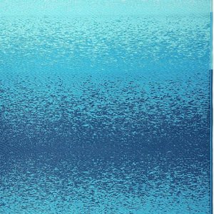 Homeroots 6' X 9' Teal Blue Machine-braided Distressed Area Rug - Uv Protection, Stain Resistant, Kid-friendly!  Polypropylene 555624