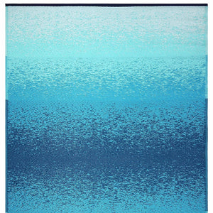 Homeroots 6' X 9' Teal Blue Machine-braided Distressed Area Rug - Uv Protection, Stain Resistant, Kid-friendly!  Polypropylene 555624