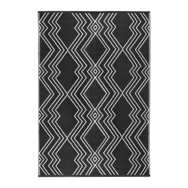 HomeRoots 4' X 6' Modern Black Geometric Distressed Area Rug with UV Protection - Durable & Stylish Design 555633