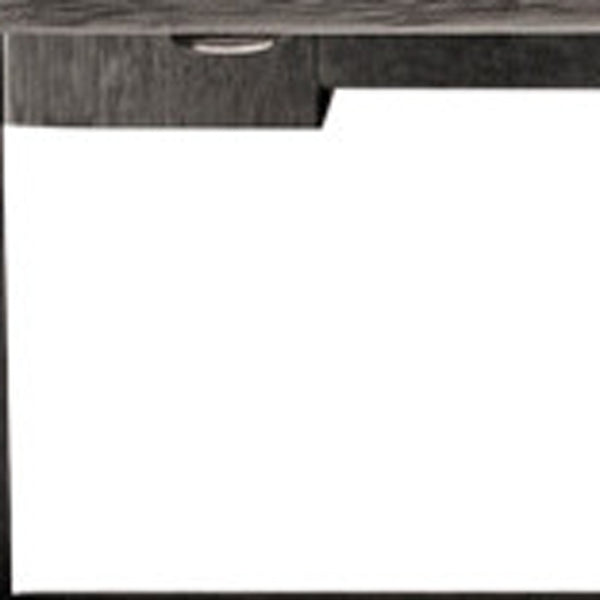 Homeroots 33" Gray Solid Wood Outdoor Coffee Table  Eucalyptus 555647