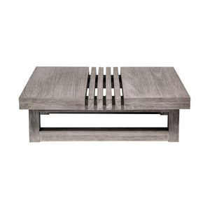 Homeroots 33" Gray Solid Wood Outdoor Coffee Table  Eucalyptus 555647