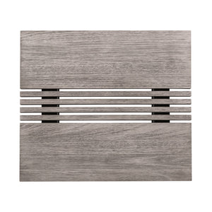 Homeroots 33" Gray Solid Wood Outdoor Coffee Table  Eucalyptus 555647