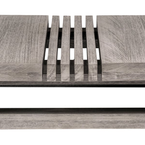 Homeroots 33" Gray Solid Wood Outdoor Coffee Table  Eucalyptus 555647