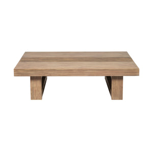 Homeroots 33" Natural Solid Wood Outdoor Coffee Table  Eucalyptus 555648