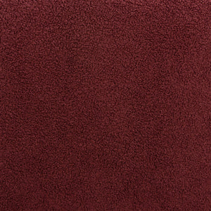 HomeRoots Set of Two 26" Red Shearling Counter Height Bar Chairs with Stylish Bronze Steel Frame for Comfort 555696