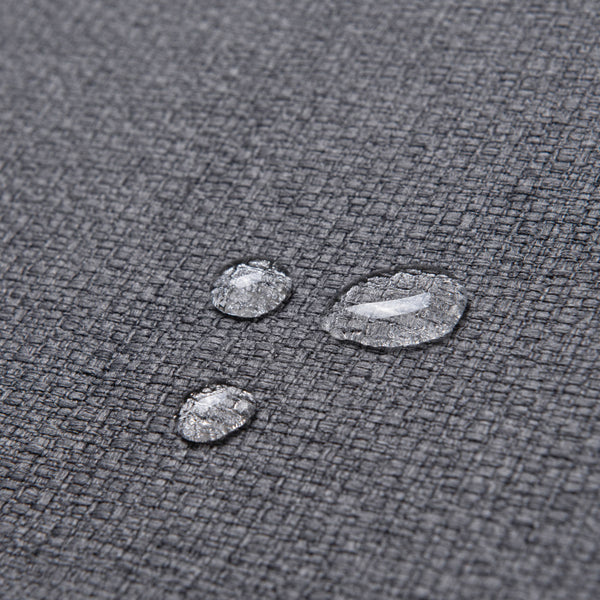 Homeroots Set Of Two 30" Gray And Black Fabric And Steel Bar Height Bar Chairs   555744