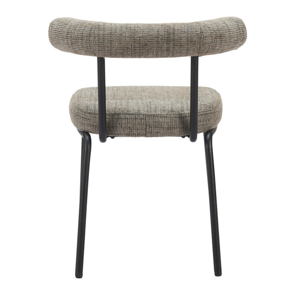 Homeroots Set Of Two Stylish Green And Black Upholstered Chenille Dining Chairs For Modern Spaces & Accents   555777