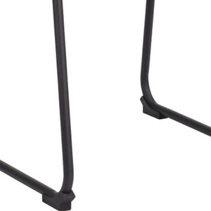 HomeRoots Set of Two Tufted Faux Leather Dining Chairs with Black Steel Legs - Modern Comfort & Style! 555792