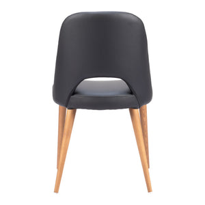 HomeRoots Set of Two Modern Open Back Faux Leather Dining Chairs - Stylish Comfort for Any Space 555849