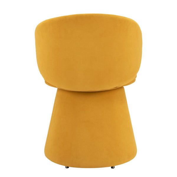 Homeroots Orange Velvet Swivel Dining Side Chair – Stylish Comfort For Your Kitchen, Dining Room & More!   555860