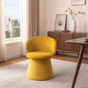 Homeroots Orange Velvet Swivel Dining Side Chair – Stylish Comfort For Your Kitchen, Dining Room & More!   555860