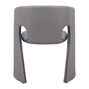 HomeRoots Gray Upholstered Faux Leather Dining Arm Chair - Modern Comfort, Versatile Design for Every Space 555875